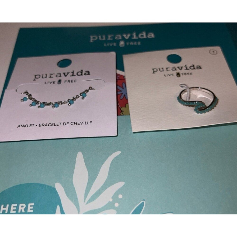 Pura Vida ring and anklet set new